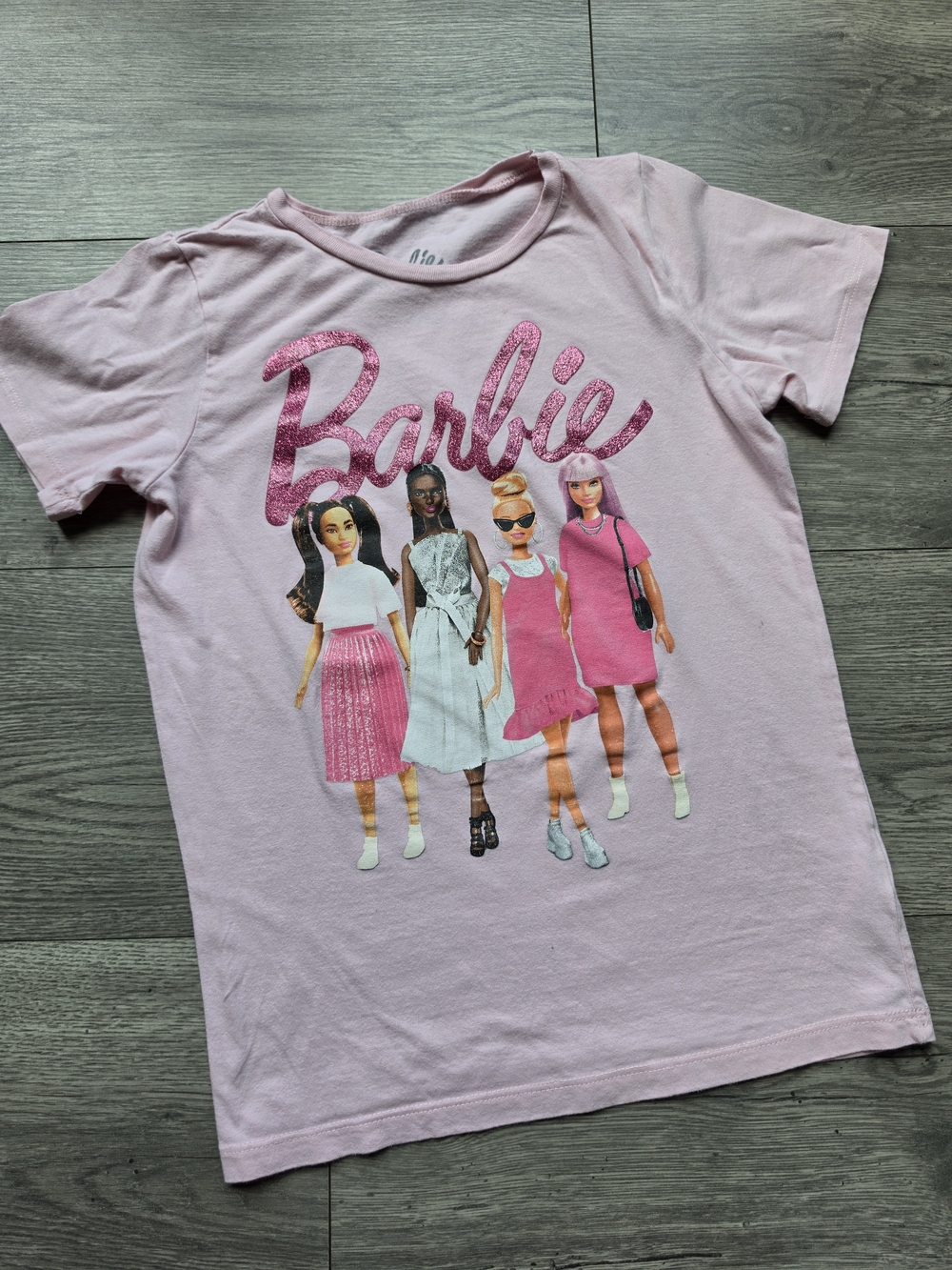 3/$6  Barbie Girls' Pink Graphic Tee